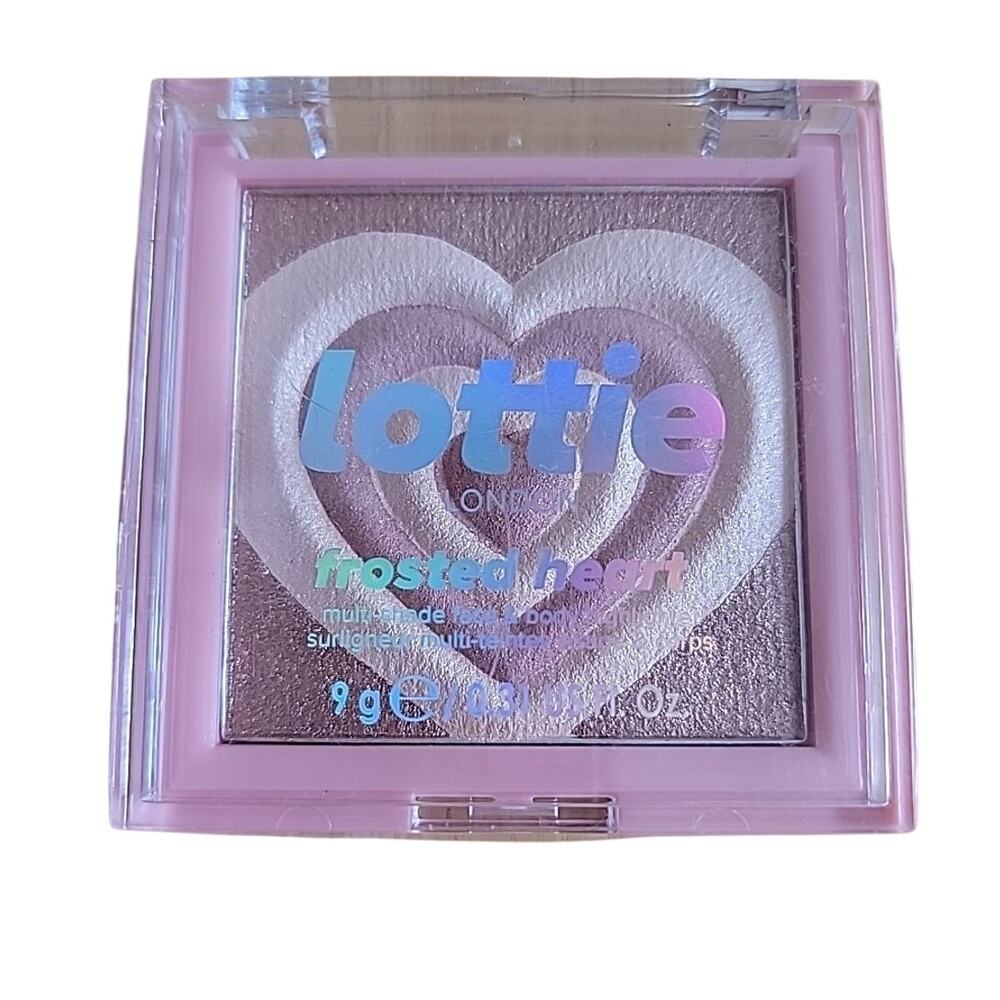 Lottie London Frosted Heart Highlighter Multi Shade Face Body Glow 0.31oz
